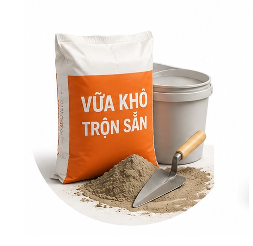 Vữa khô trộn sẵn chất lượng cho thi công xây dựng